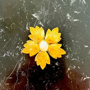 Gold filled opal stone brooch pin.